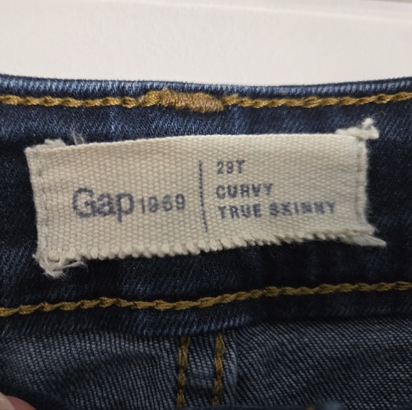 GAP Women's Deep Indigo Skinny Jeans LONG/TALL - Picture 5 of 5